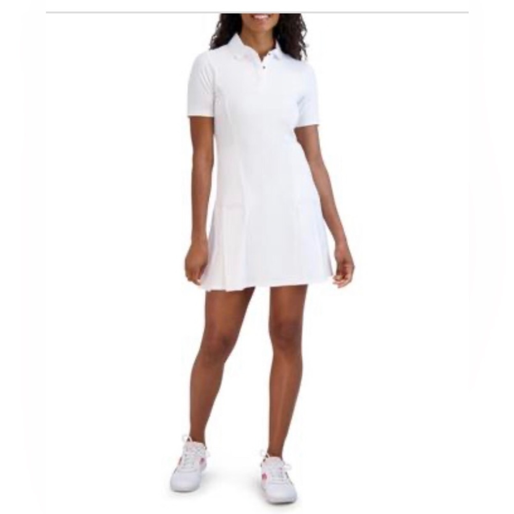 Sage collective white Volley Stretch Cotton pique Sport tennis Dress size small